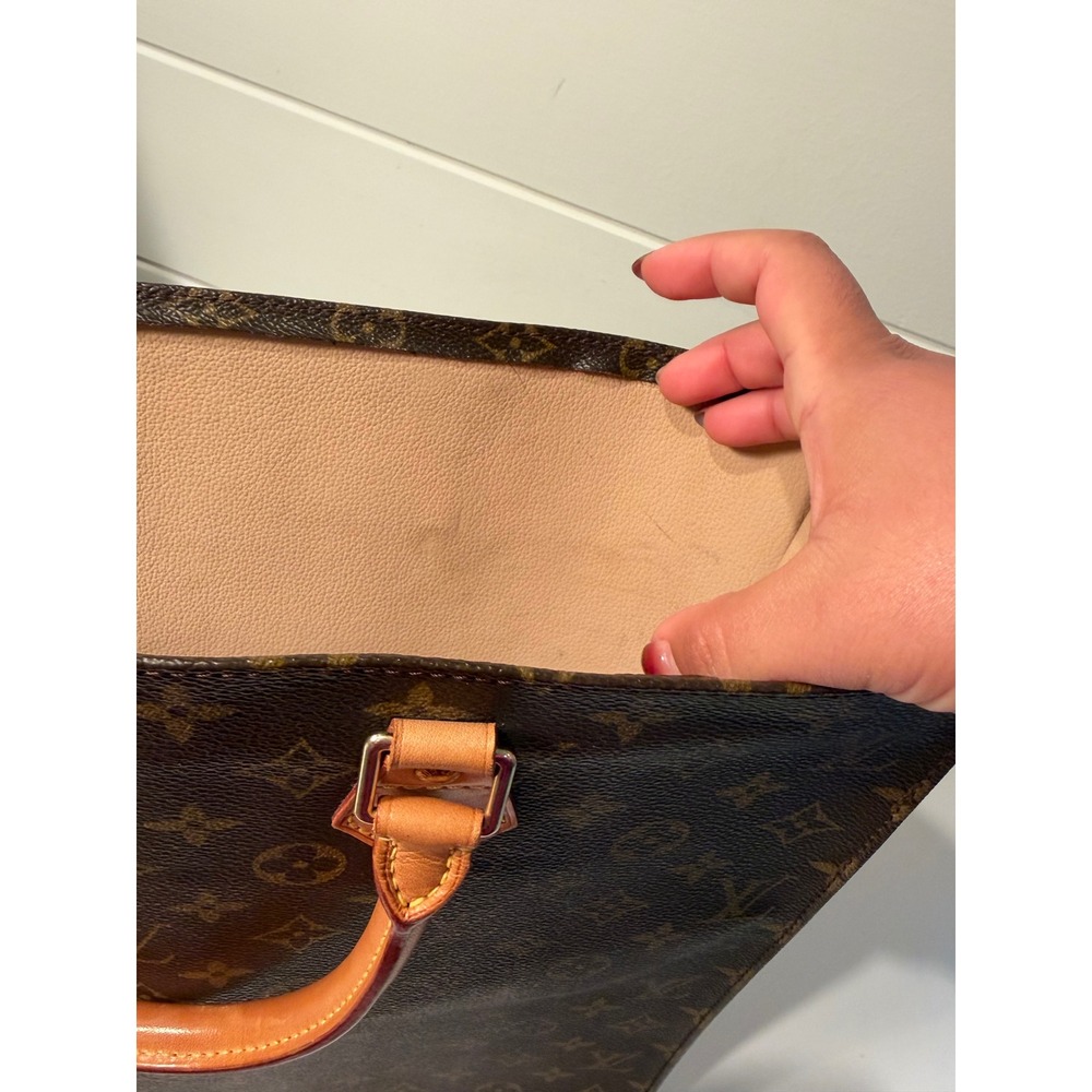 Louis Vuitton Sac Plat Monogram Canvas Tote Bag Brown M53124 Made in France - Picture 8 of 8